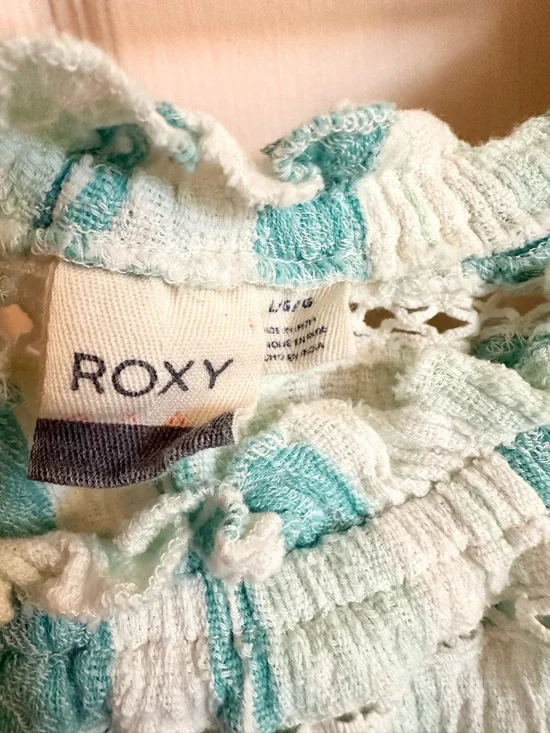 Blue striped Roxy romper - Picture 3 of 4